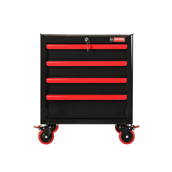 樹德 SHUTER TC5-13S 桌下4抽 工具車 黑櫃紅手把