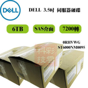 全新盒裝 DELL 伺服器用 6TB 7.2K轉 12G SAS 3.5吋 0RHVWG ST6000NM0095