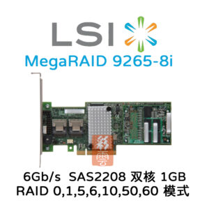 全新 LSI MegaRAID 6Gb/s SAS2208 双核 1GB  (9265-8i) 磁碟陣列卡