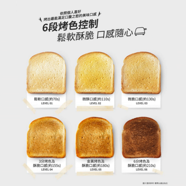 Lacuzin六段烤色厚片防燙烤麵包機 珍珠白 (美學生活)：圖片 3