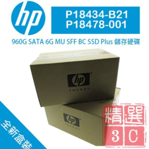 全新盒裝 HP P18434-B21 P18478-001 960G SATA 2.5吋 G8-G10伺服器硬碟 SSD