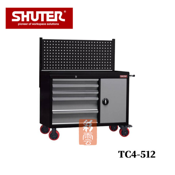 樹德 TC4-512 工具車  黑身灰抽