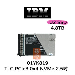 IBM 01YK819 4.8TB U2 2.5吋 PCIE 3.0 x4 伺服器專用 TLC NVMe
