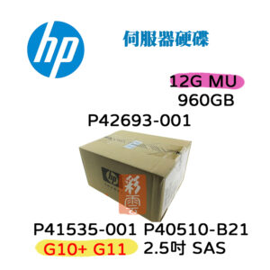 全新盒裝HP G10+G11  P41535-001 P40510-B21  960G 12G SAS 2.5吋 MU