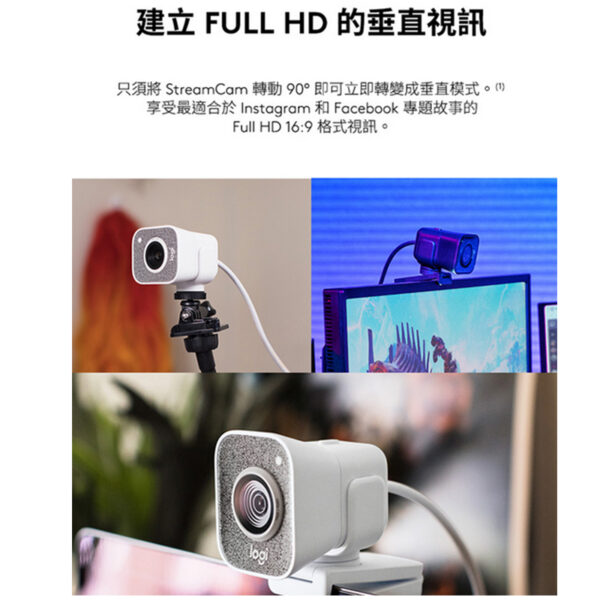 Logitech 羅技 StreamCam Dali C980 直播攝影機：圖片 3