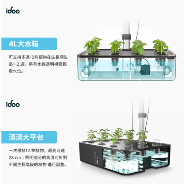 iDoo 室內 水耕種植機 套裝組 (含水耕種植耗材包 ) 蔬果/植物 快樂生長：圖片 5