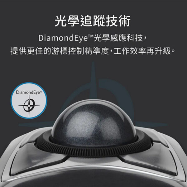 Kensington 專業款有線軌跡球 (K64325)：圖片 3
