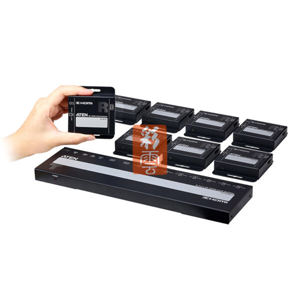 ATEN 4K HDMI 1進8出分配延長器組含接收器 (VS1828KIT)：圖片 2