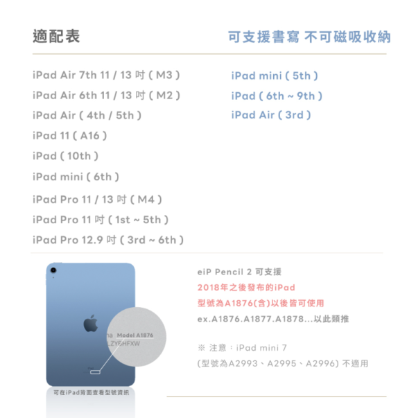 eiP Pencil 2 全磁吸觸控筆 可以支援2024後iPad Air(M2.M3) & iPad Pro(M4)：圖片 2