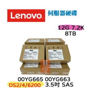 全新盒裝 Lenovo 00YG663 00YG665 3.5吋 8TB 7.2K SAS DS6200 伺服器用