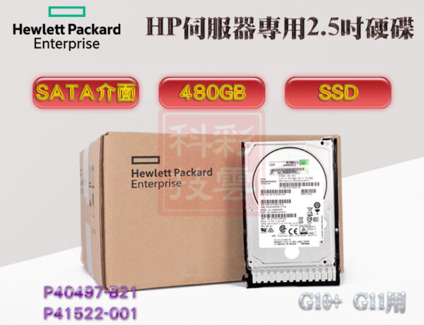 全新盒裝 HPE 480GB SATA 2.5 RI G11 伺服器硬碟 P40497-B21 P41522-001