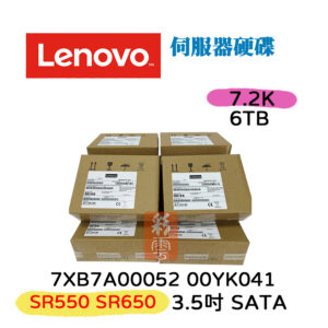 全新盒裝 聯想 Lenovo 7XB7A00052 00YK041 3.5吋 6TB SATA 7200轉 伺服器用