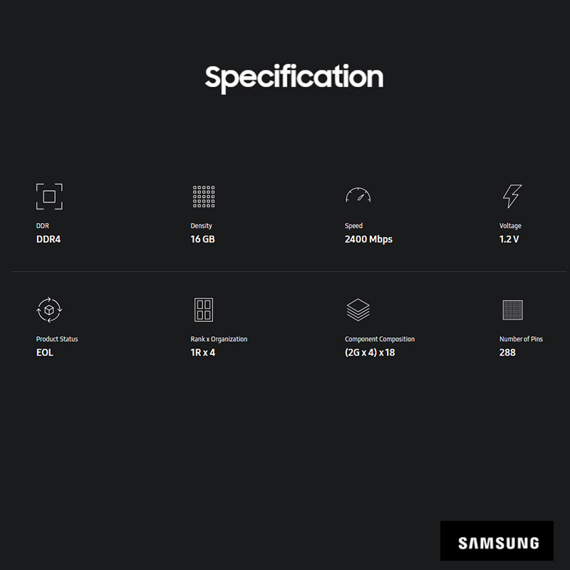 三星 16G DDR4 2400MHz 1R*4 記憶體 M393A2K40BB1-CRC0Q SAMSUNG ECC:圖片 2