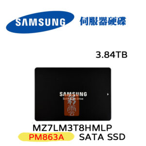 三星 SAMSUNG MZ7LM3T8HMLP 伺服器用 3.84TB SATA 2.5吋 PM863A SSD