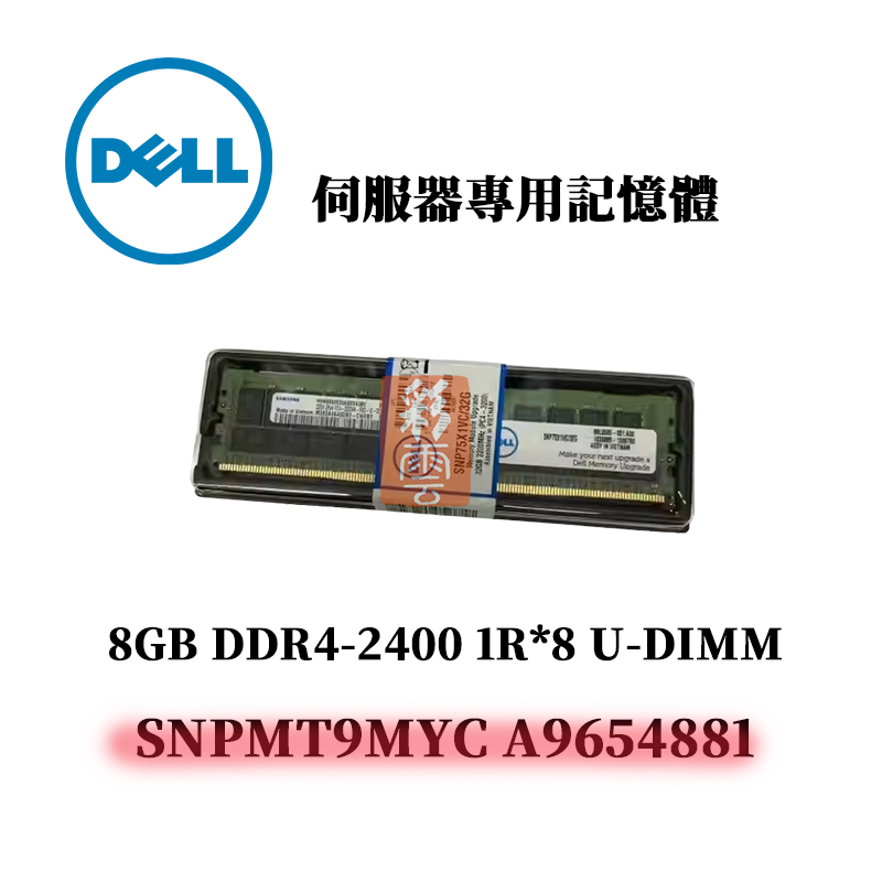 戴爾 8GB DDR4 2400MHz 1R*8 伺服器專用記憶體 SNPMT9MYC A9654881