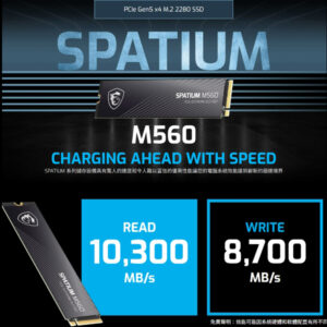 MSI SPATIUM M560 PCIe 5.0 NVMe M.2 1TB