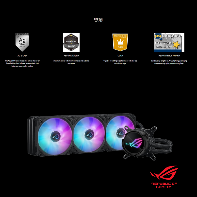 ASUS ROG Strix LC III 360 ARGB 一體式 CPU 水冷散熱器 (兩色可選):圖片 4