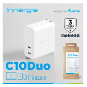 Innergie C10Duo (摺疊版)100瓦 雙孔 USB-C 萬用充電器