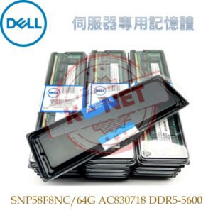 DELL SNP58F8NC AC830718 64GB 2Rx4 DDR5-5600 R-DIMM 伺服器記憶體