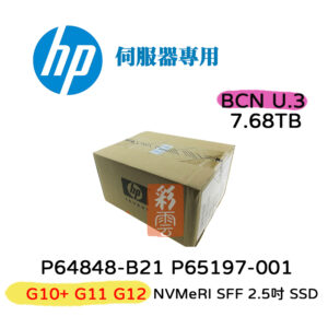 全新盒裝 HP P64848-B21 P65197-001 7.68T SSD 2.5吋 G11-G12伺服器用