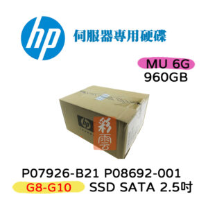 全新盒裝 HP P07926-B21 P08692-001 960G SSD MU 2.5吋 G8-G10 伺服器用
