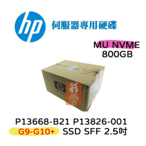全新盒裝 HP P13668-B21 P13826-001 800G SAS MU 2.5吋 G9-G10+ 伺服器用